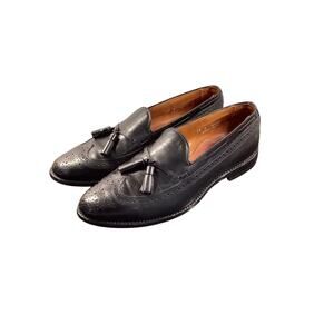 Allen Edmonds Men's 8507 Manhester‎ Wing Tip Tassel Loafers Slid Black Size 12D